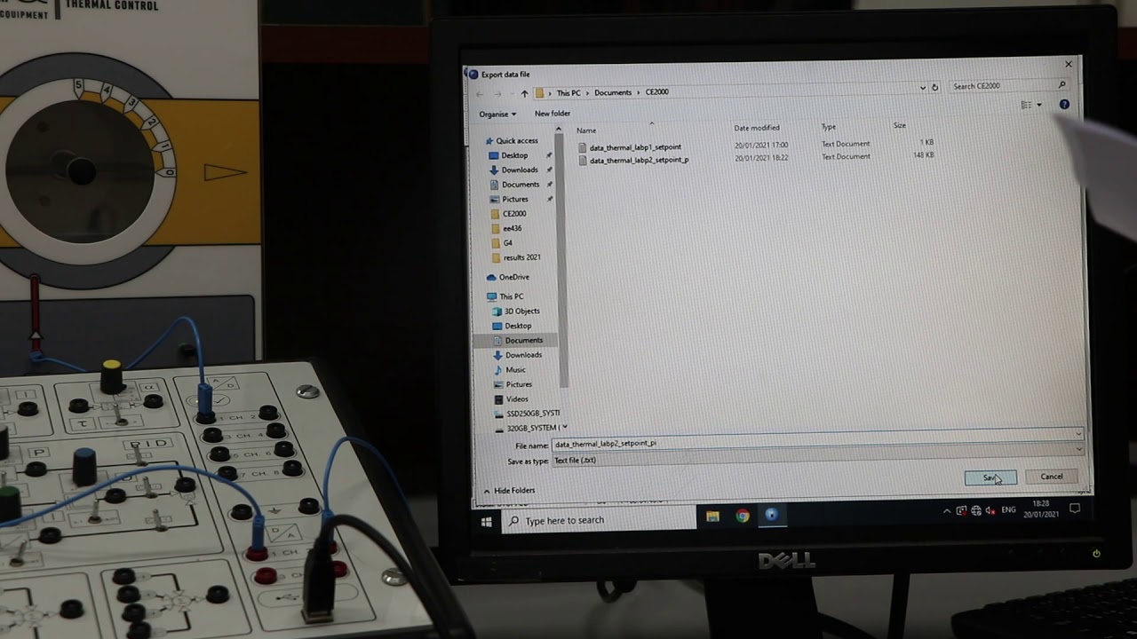 Lab P2 (PID control of thermal process) demo - YouTube