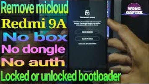 Redmi 9A Dandelion NV Data Fix Fimware 100% Tesd