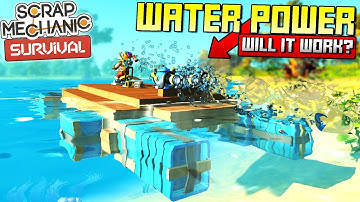 Water Cannon Experiment! Can They Propel a Boat? - Scrap Mechanic Survival Mode [SMS 16]