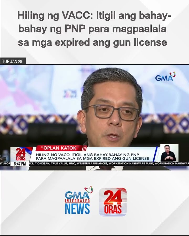Hiling ng VACC: Itigil ang bahay-bahay ng PNP para magpaalala sa mga expired ang gun... | 24 Oras