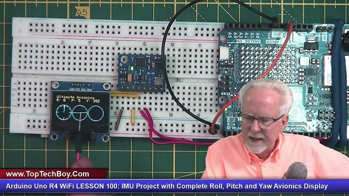 Arduino Uno R4 WiFi LESSON 100: IMU Project with Complete Roll, Pitch and Yaw Avionics Display