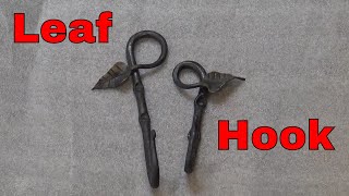 Leaf end wall hook  blacksmithing for beginners
