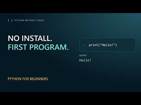 Run Your First Python Program Without Installing Anything