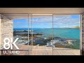 8K Window View to Tropical Ocean - 8 Hours of Relaxing Ocean Waves Sounds - Part #2