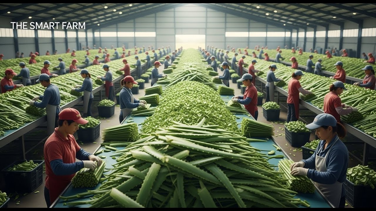 How Aloe Vera Gel Is Mass Produced in Huge Factories | Inside a Modern Aloe  Vera Processing Plant