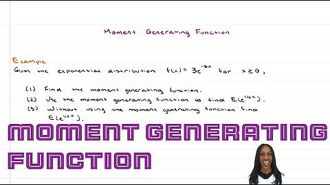 Moment Generating Function | Given the exponential distribution f(x)=3e^-3x find the MGF.