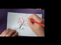 Рисуем дерево с сердцами, легко и просто