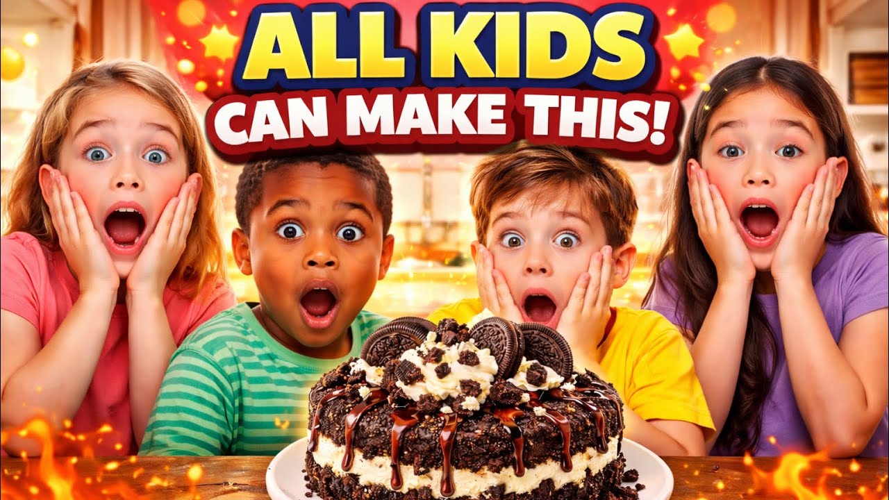 Kids Can Cook This Oreo Cake | 2 minutes Cake| 3 ingredients |AI kids Cooking School