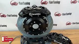 Усиленные тормозные системы на переднюю ось Brembo для Audi Q8 #audi #тюнинг #тормоза #brembo