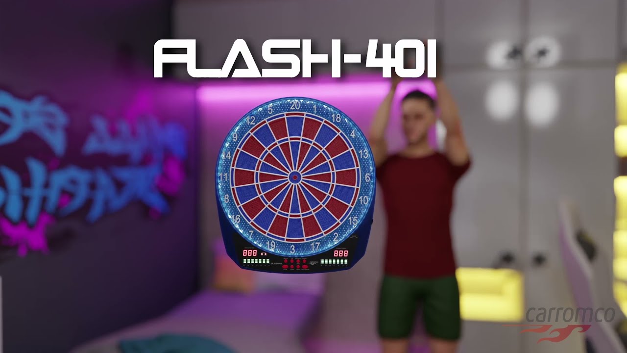 Electronic LED Dartboard FLASH-401 | Carromco Games - YouTube