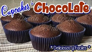 CUPCAKES DE CHOCOLATE -Receta Base para el pan- || DESDE MI COCINA by Lizzy