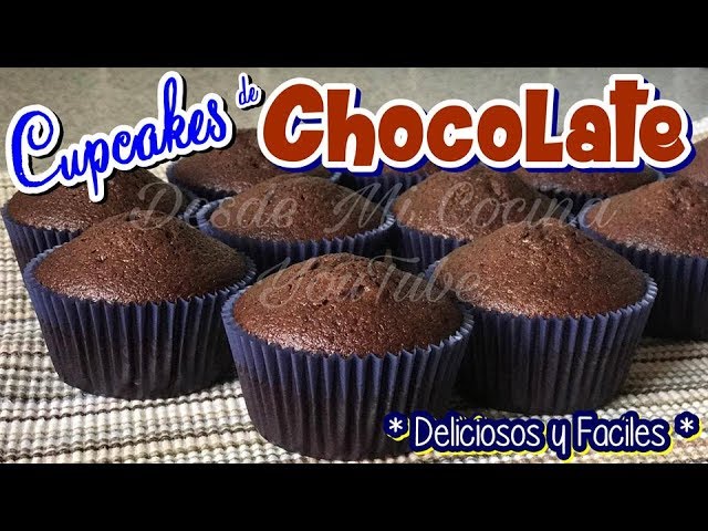 CUPCAKES DE CHOCOLATE -Receta Base para el pan- || DESDE MI COCINA by Lizzy  - YouTube