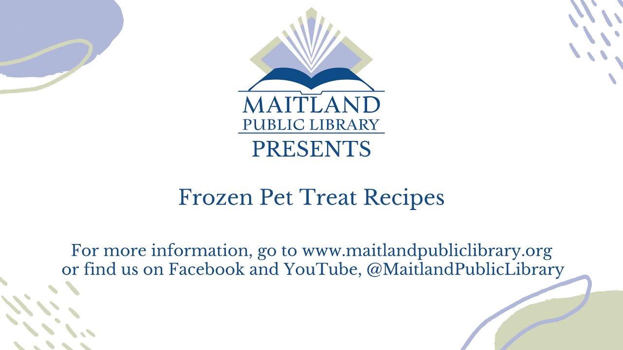 Frozen Pet Treat Recipes