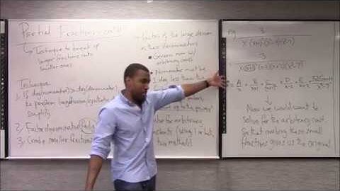 Math 1207 Lecture 21 - Partial Fractions Decomposition continued