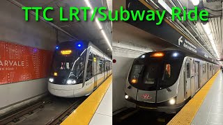 Toronto TTC LRT & Subway Ride - Cedarvale to Sheppard Yonge Station 5/17/2026