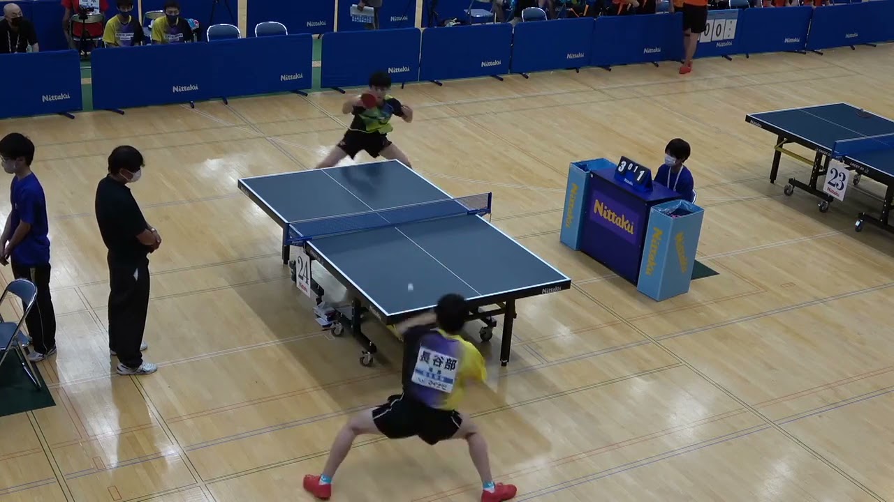 2021年IH 卓球 男子学校対抗1回戦 帝京安積(福島) vs 専大北上(岩手) コート24