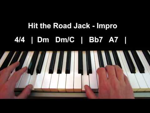 How to play Hit The Road Jack on piano by Ray Charles - Blues Course - Improvisation