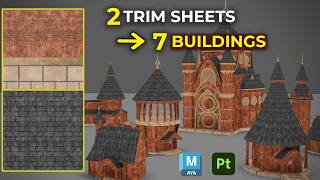 Texturing 7 Buildings With Only 2 Trim Sheets | Ember Grove Rebuild (Part 3)