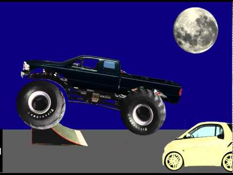 Monster Truck vs. Smart Car Animation
