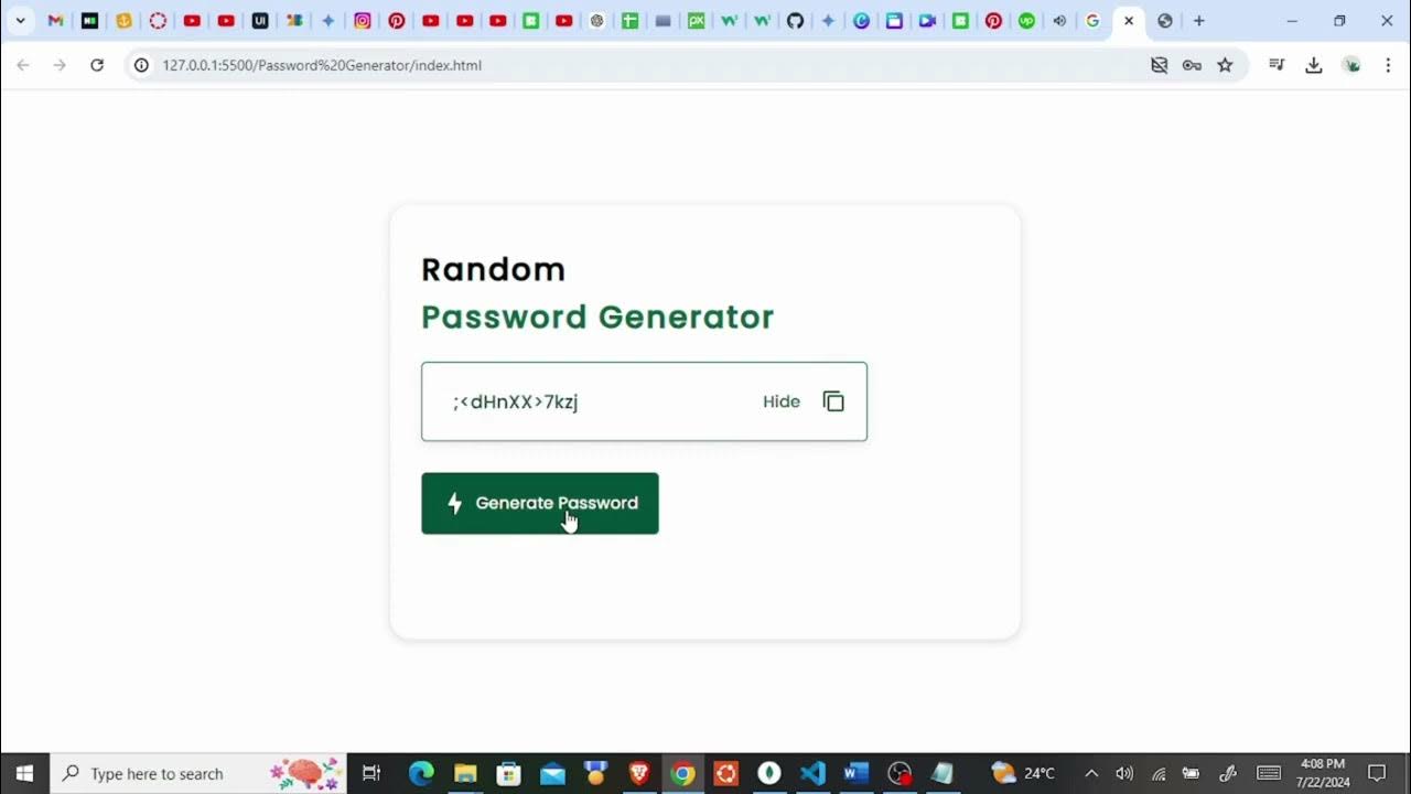 How to build a simple Password Generator program using html, css and ...