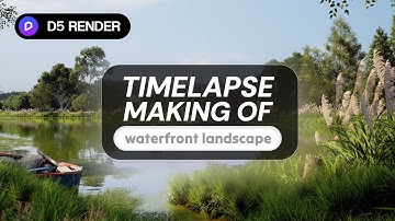 Time-lapse making of a waterfront landscape rendering | D5 Render | New Global Plant Models