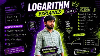 LOGARITHM Explained 🔥 Part 1 | Easiest Method Ever#Logarithm #Maths #Mathematics
