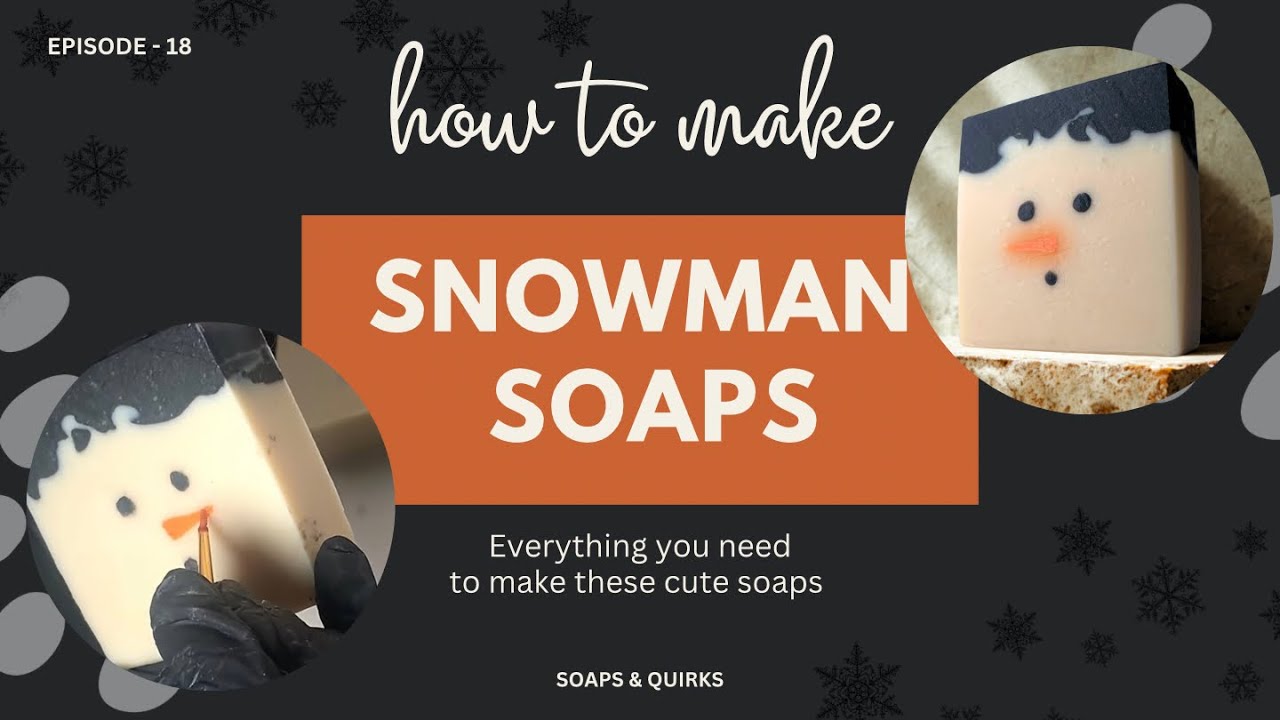Frosty the Snowman Soap ❄️ | Winter-Themed Cold Process Soap Making