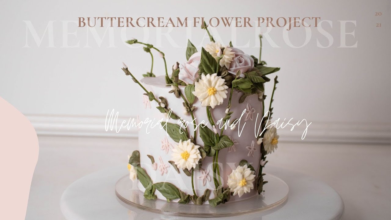From crumb coating to arrangement, how to pipe beautiful buttercream flowers, detailed step by step