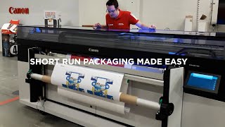 Short run packaging made easy. Printed on Canon media.