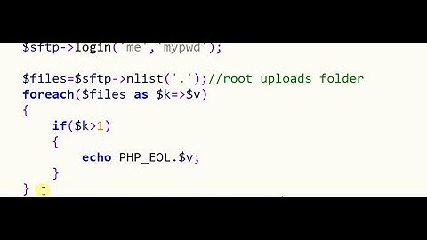 Get list of files present on a SFTP server in PHP using phpseclib library using a dummy SFTP server
