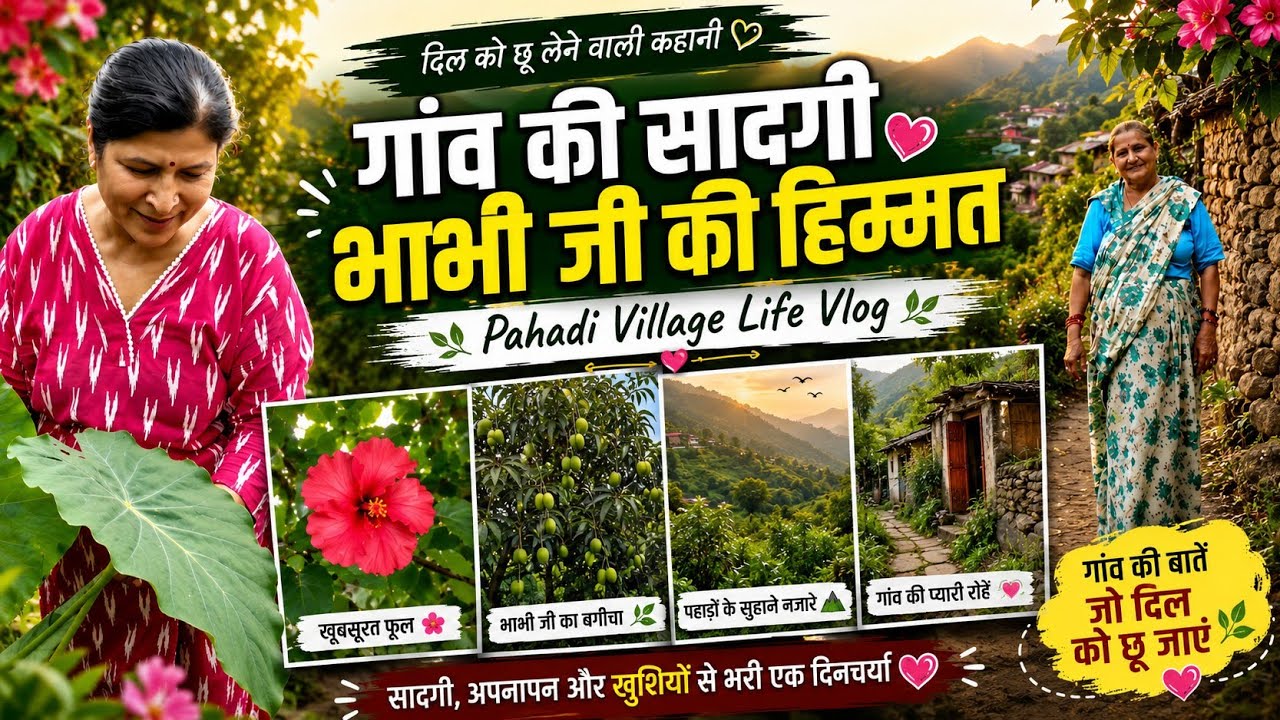 गांव की सादगी |  भाभी जी की हिम्मत| Pahadi Village Life Vlog