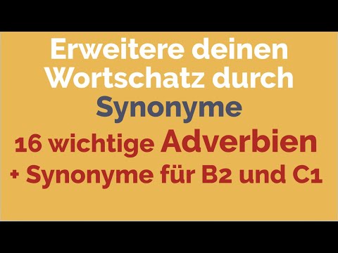 Video: Wird zum Synonym beitragen?