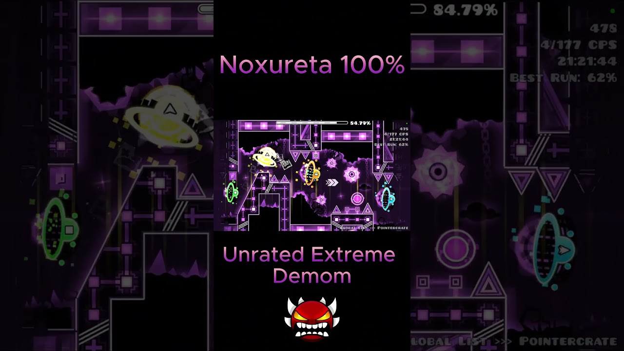 [HARDER THAN BLADE OF JUSTICE] NOXURETA 100% | UNRATED EXTREME DEMON | Geometry Dash