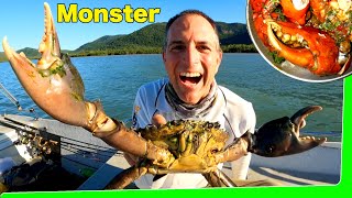 Solo boat camping in paradise - Big Mud crabs and Amazing islands EP.563