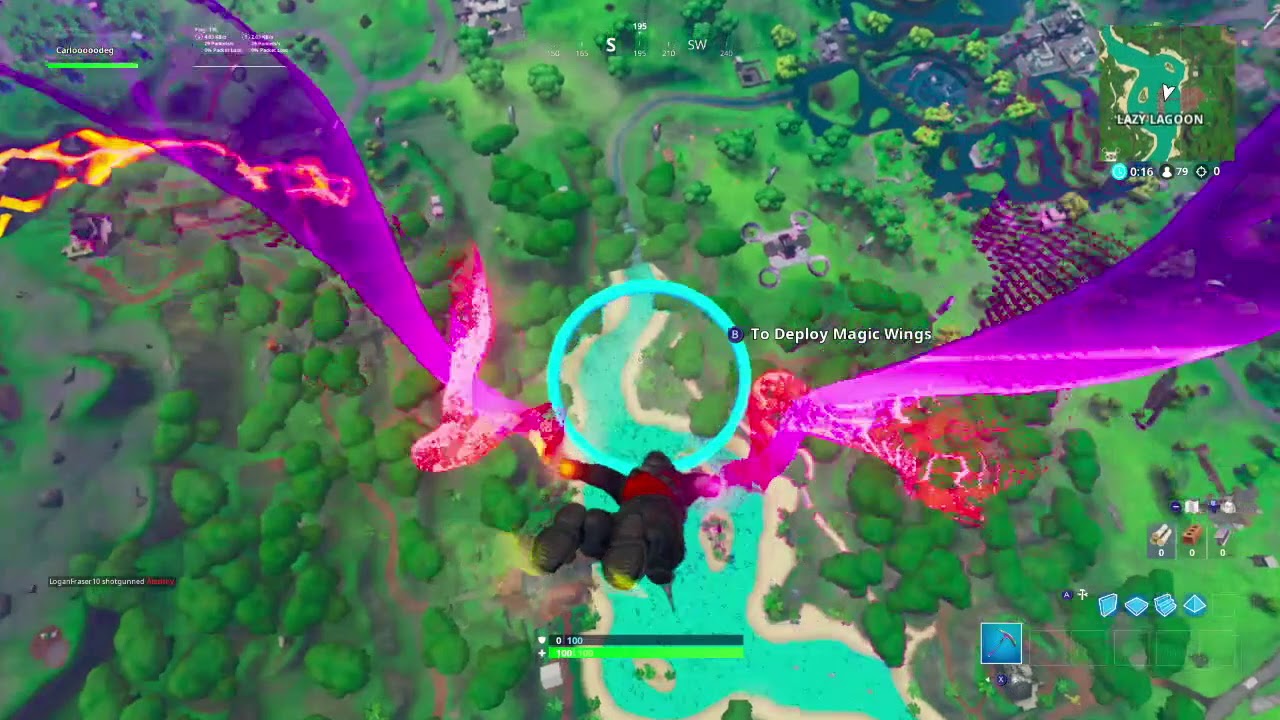 FORTBYTE #70 LOCATION   "Accessible by Skydiving through rings Lazy Lagoon Vibrant Contrail" Guide F