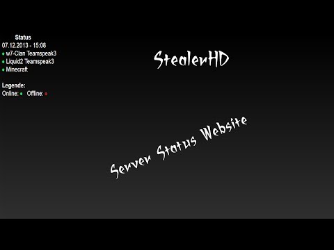 TuT| StealerHD - Server Status Seite in PHP erstellen  [HD/DE]