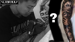 CHICANO STYLE GANGSTER TATTOO - FULL SLEEVE TATTOO