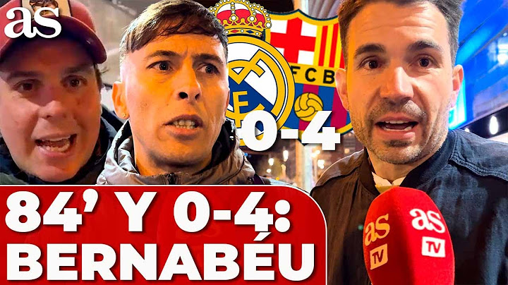 REACCIÓN y ENFADO AFICIÓN REAL MADRID AL 0-4 DEL BARCELONA EN EL SANTIAGO BERNABÉU MARCHÁNDOSE ANTES