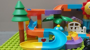 Satisfying building block marble run ☆ Build Exciting marble tracks with lego duplo