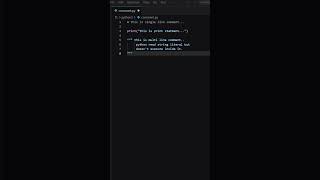 example of comments in python..#coding #programming #python#comment#python2026
