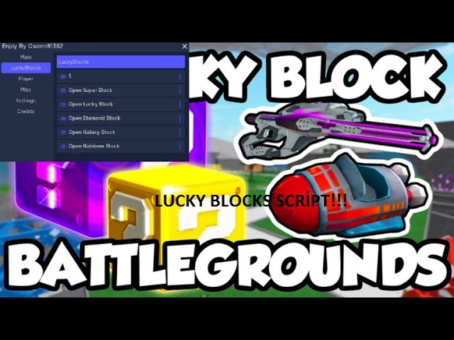 NEW* LUCKY BLOCKS Battlegrounds Script (PASTEBIN 2023) (TAKE ANY BLOCK,  SPEED, KILL ALL) 