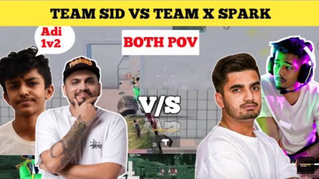 Team sid vs team XSpark 😂funny highlights | Aditiya 1v2 Xspark 🤣 | Sid Funny Reaction