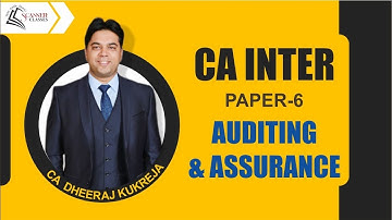 CA Inter - Auditing & Assurance - Standards on Auditing - SA 220 - Lecture 3
