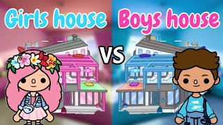 Toca life world | Girls house 😍💖 vs Boys house 😱💙