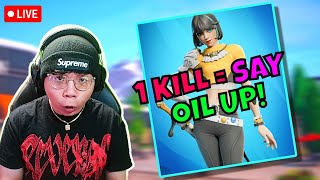 1 KILL = I SAY OIL UP! GETTING CROWN WINS WITH VIEWERS! #shorts #fortnitelive