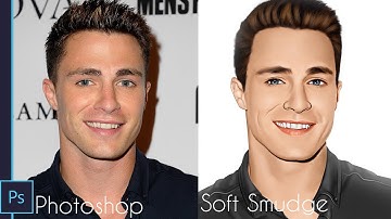 Soft Smudge Painting HD Photoshop Tutorial - Colton Haynes [Speed Art]