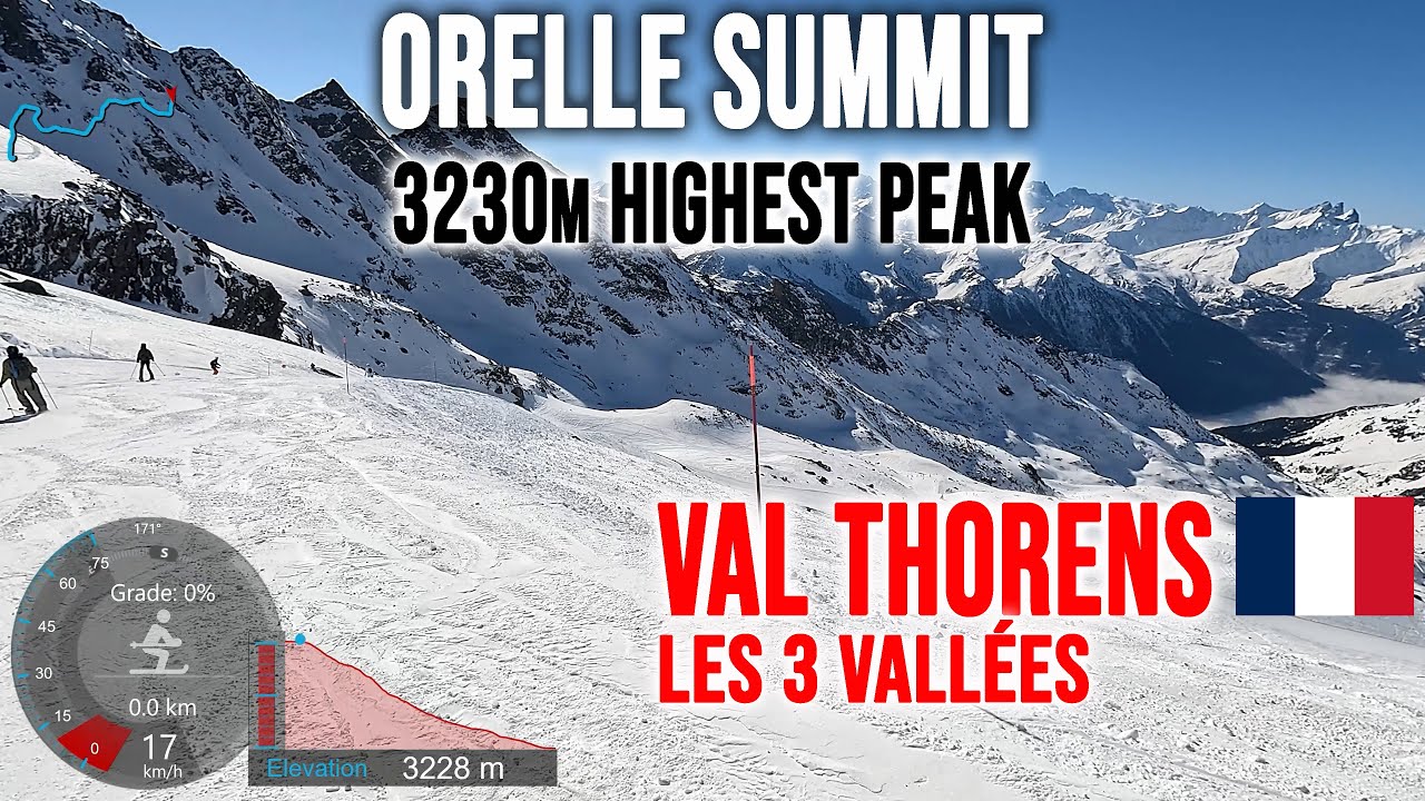 [4K] Skiing Les 3 Vallées 3230m Highest Peak - Orelle Summit Val Thorens, France, GoPro HERO13