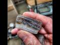 First time working with seam agate #lapidary #rockhounding #agate #rockhound
