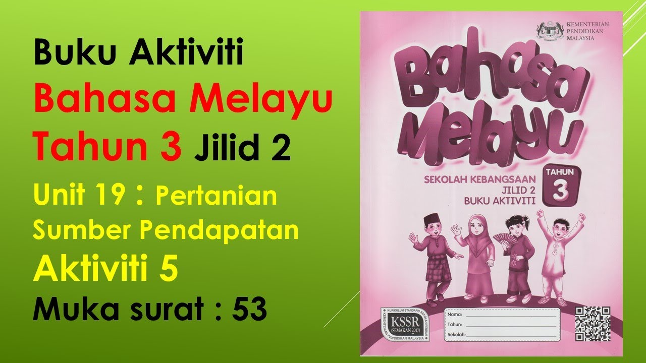 Aktiviti jawapan melayu jilid 2 bahasa buku 3 tahun Bahasa Melayu