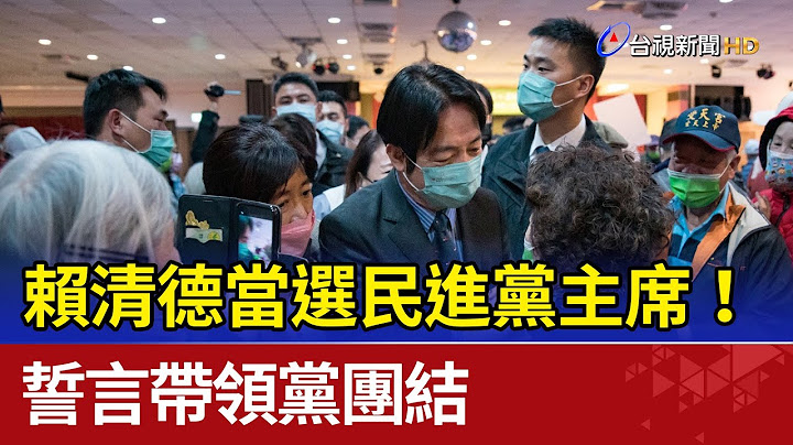 賴清德當選民進黨主席！誓言帶領黨團結 - 天天要聞